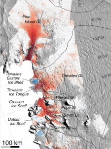 Glaciers in West Antarctica’s Amundsen Sea Embayment have “passed the point of no return” according to new research based on three different lines of evidence. Image Credit: NASA/Eric Rignot