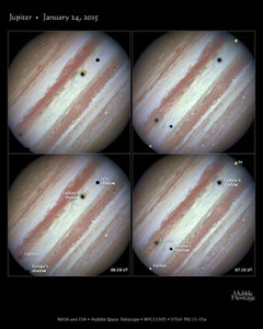 Jupiter three moon image