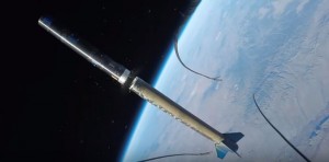 GoPro external view of rocket that took it into space.